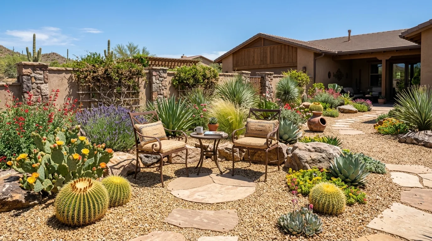 Backyard With Decomposed Granite Paths